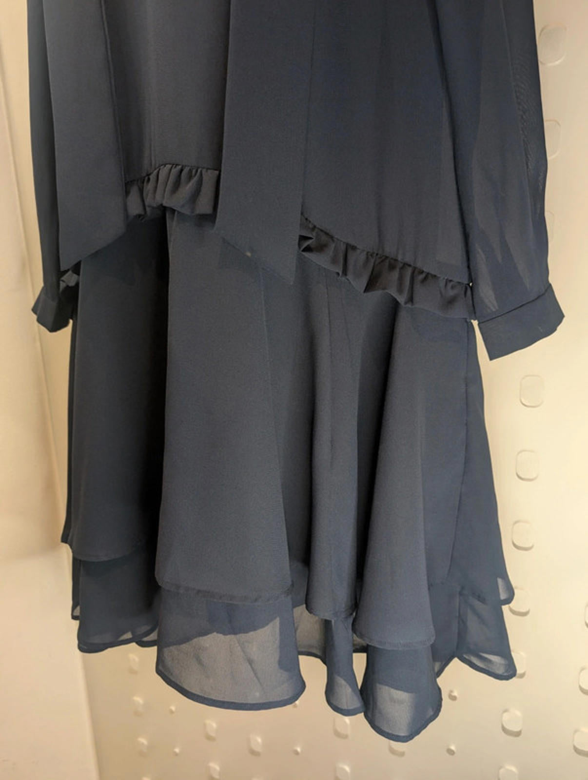 Great Plains navy layered chiffon dress size S