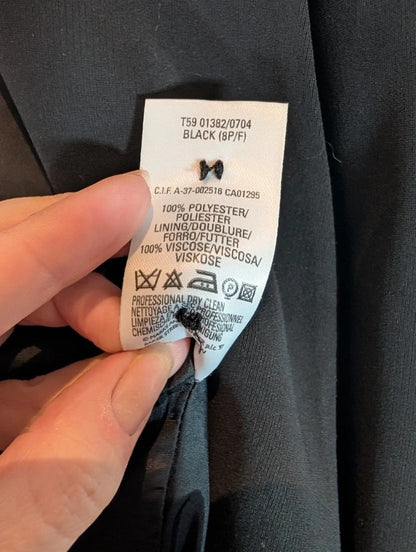 Vintage St Michael M&S Black Tailored Blazer UK8 Petite Made in UK