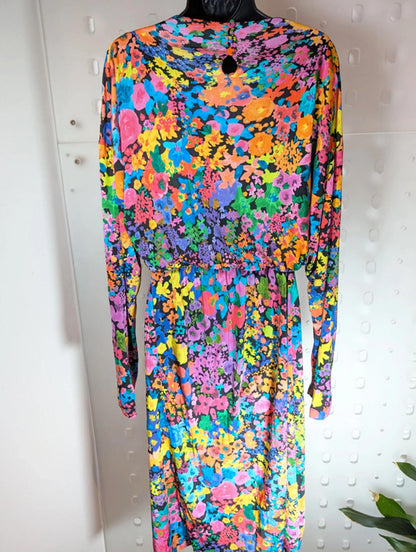 Stine Goya multicolour stretch drape dress – no size label (fits UK 8–12)