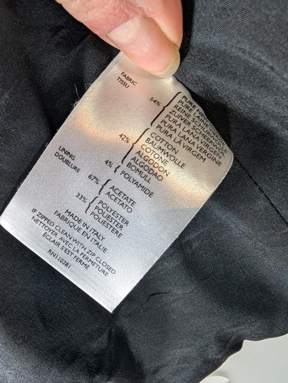 Pringle of Scotland Cropped Wool Blend Jacket UK 8 Petite Made in Italy Tailored