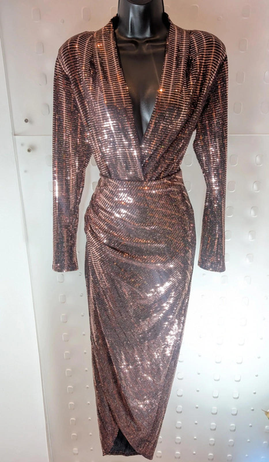 Vestry sequin wrap dress – UK 14