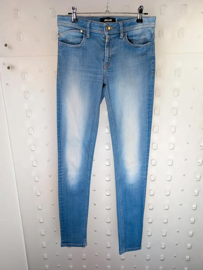 Just Cavalli Y2K Embroidered Skinny Jeans Low Rise Size 27