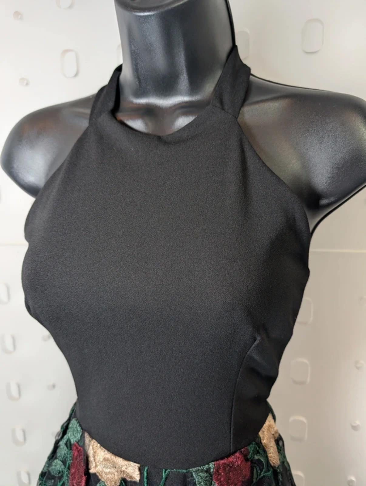 Ada Gatti Halter Neck Embroidered Dress (Made in Italy) Size S