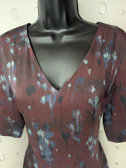 Jigsaw silk blend floral dress – size UK 10