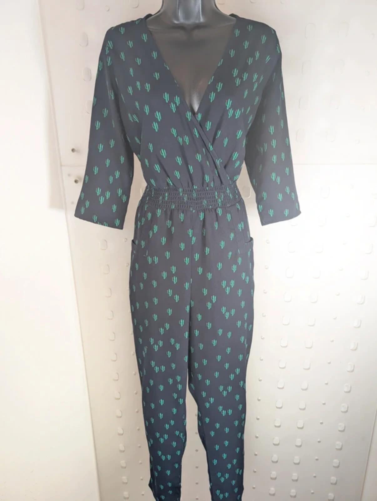 Dancing Leopard cactus print jumpsuit UK12