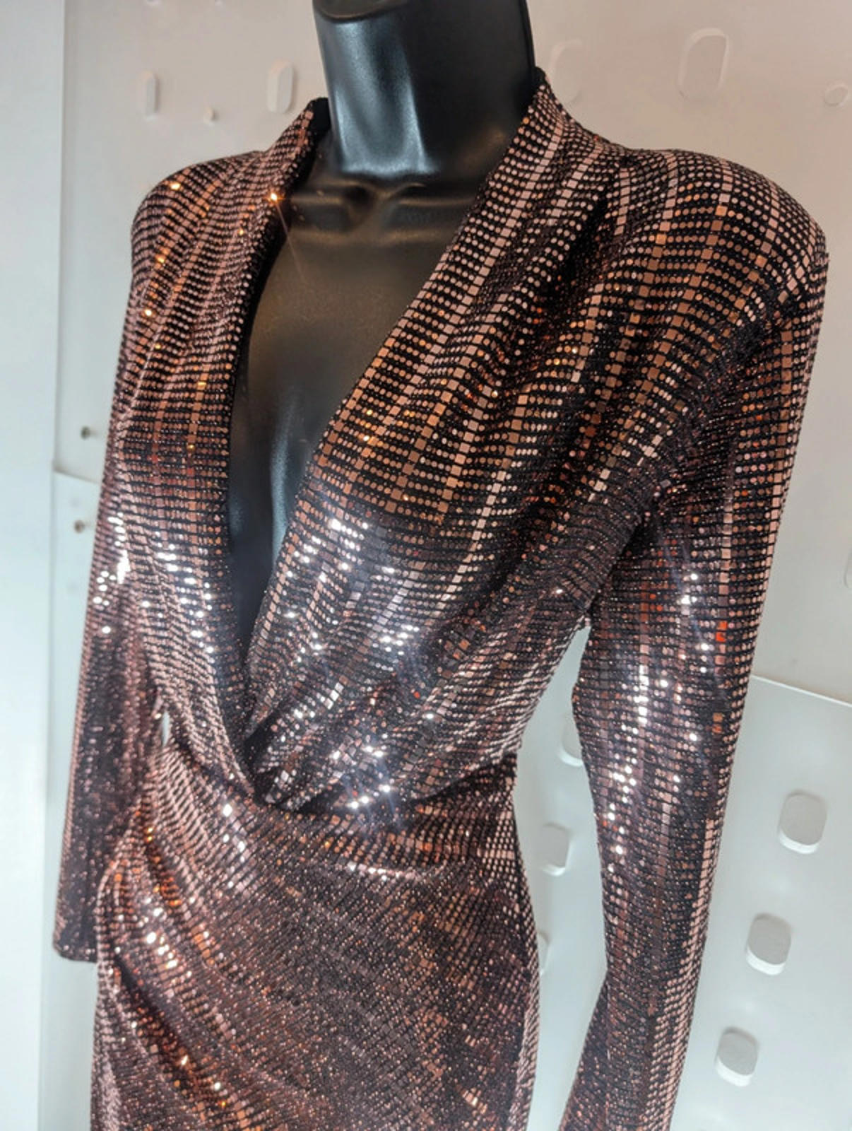 Vestry sequin wrap dress – UK 14
