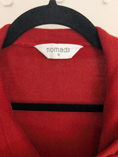 Nomads Organic Cotton Rust Asymmetric Cardigan M