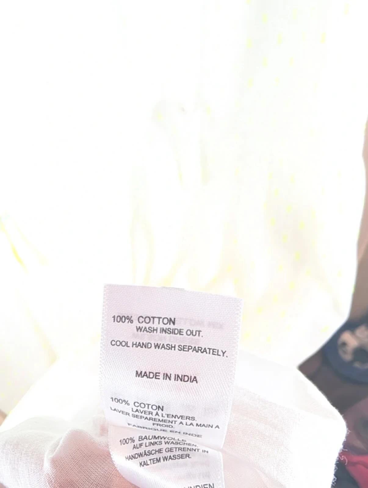 Nooki London Wilson Dress Neon Yellow Size S Cotton Boho