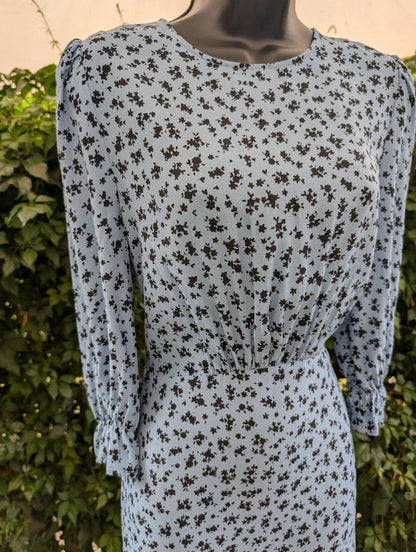 Nobody's Child EcoVero Floral Midi Dress Blue UK10
