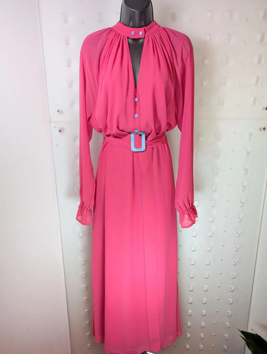 Beautiful Coster Copenhagen pink maxi dress UK16 brand new with tags.
