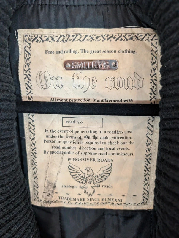 On The Road Oversized Mixed Media Biker Jacket L