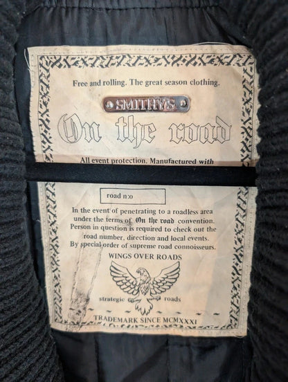 On The Road Oversized Mixed Media Biker Jacket L