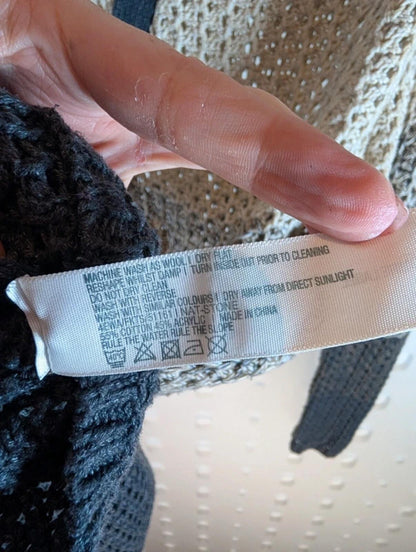 Fat Face Crochet Ombre Cardigan UK10 Cotton Blend Button Through Longline