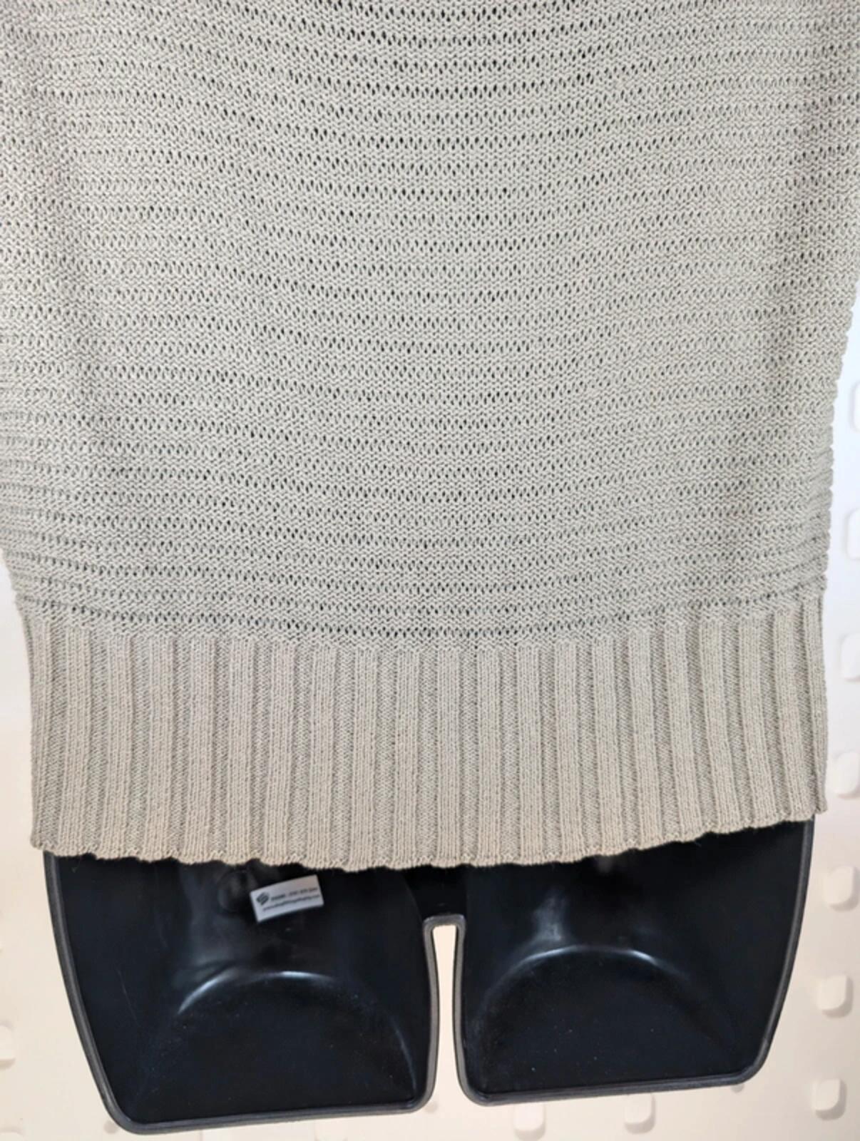 Lucia Khaki Crochet Knit Top Boho Scoop Neck Vest Brooch Detail Lightweight