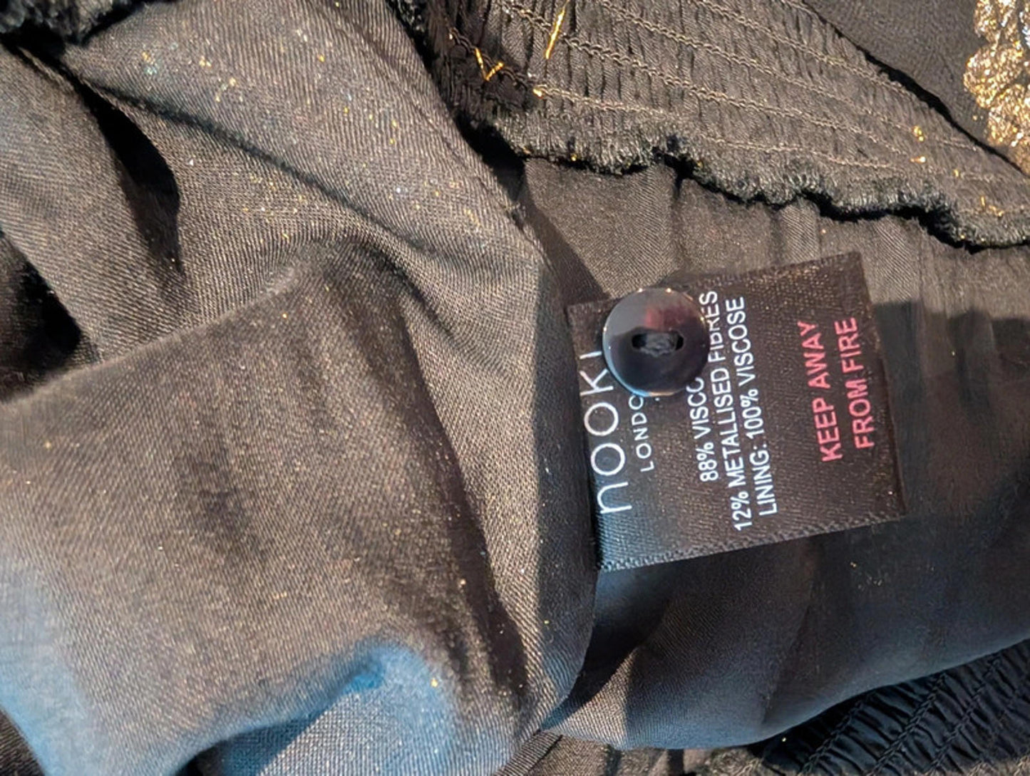 Nooki London metallic floral blouse – size L