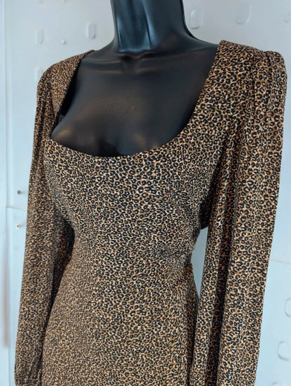 Nobody's Child Leopard Print Maxi Dress NWT UK14