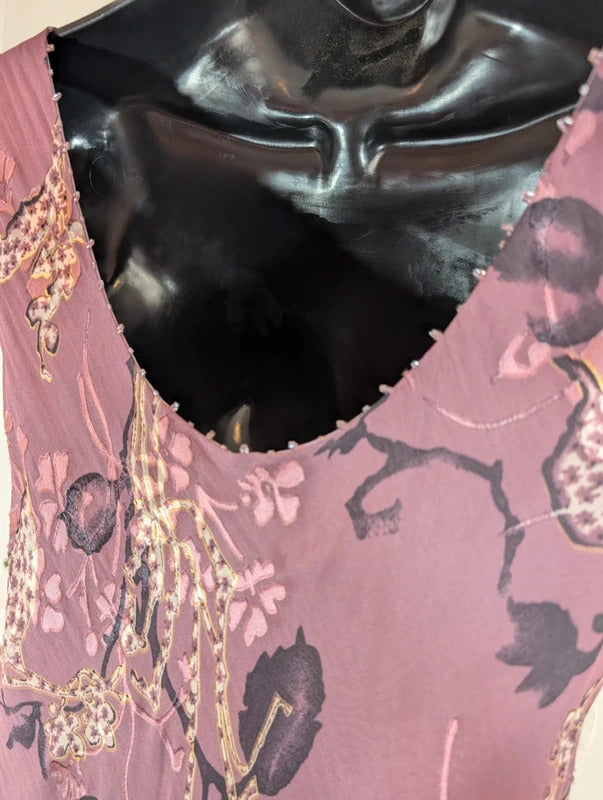 Cameron Blake by Mon Cheri Purple Silk Fairycore Dress UK8