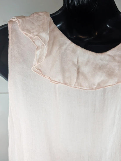 Phase Eight Silk Bubble Hem Blouse Blush Pink Medium