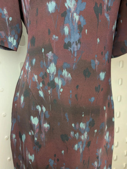 Jigsaw silk blend floral dress – size UK 10