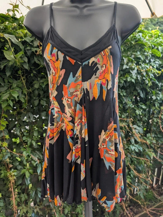 French Connection Y2K Printed Hanky Hem Mini Dress Top XS