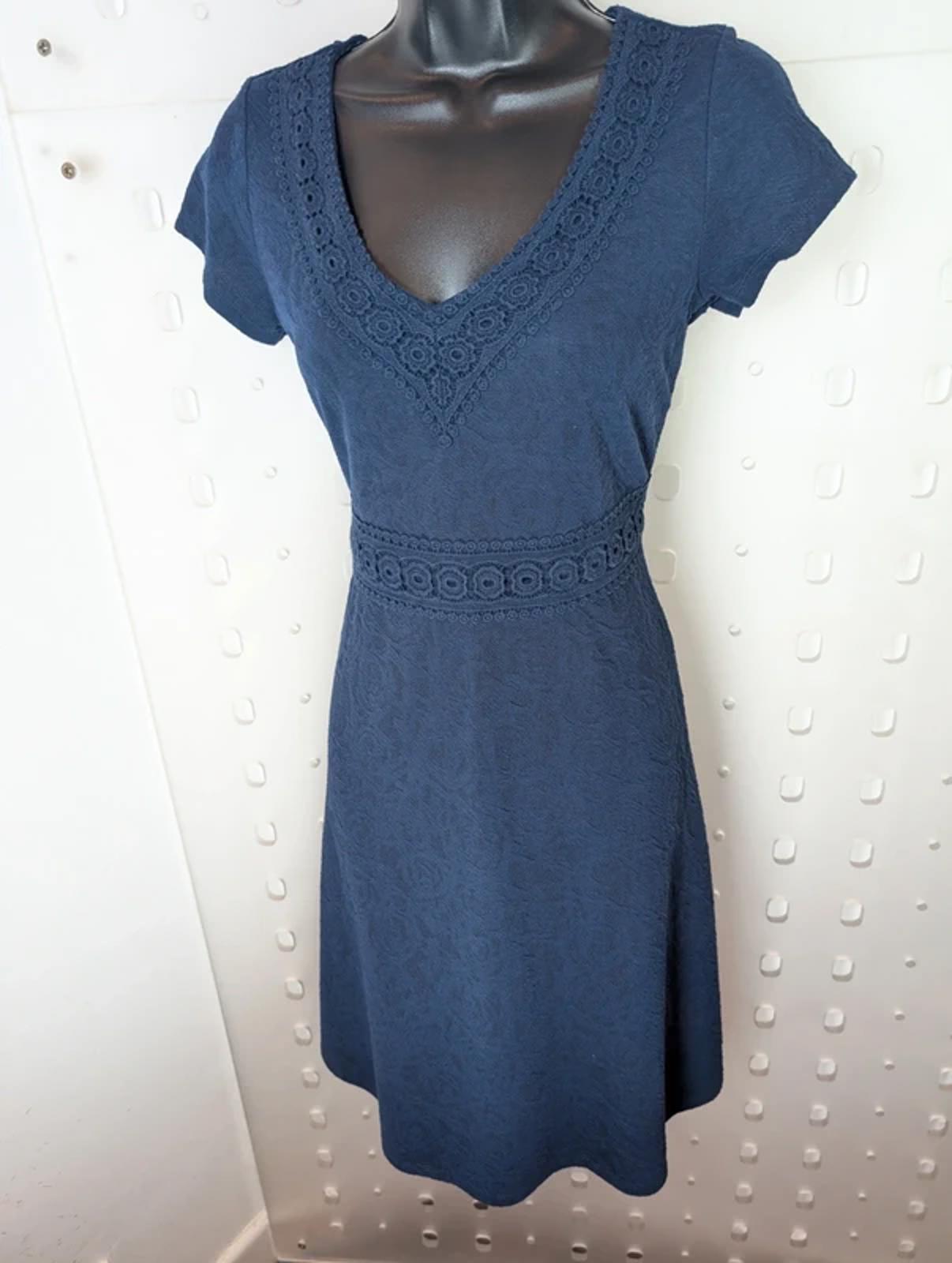 RJR John Rocha UK10 Navy Lace Detail Day DressElegant navy day dress John Rocha