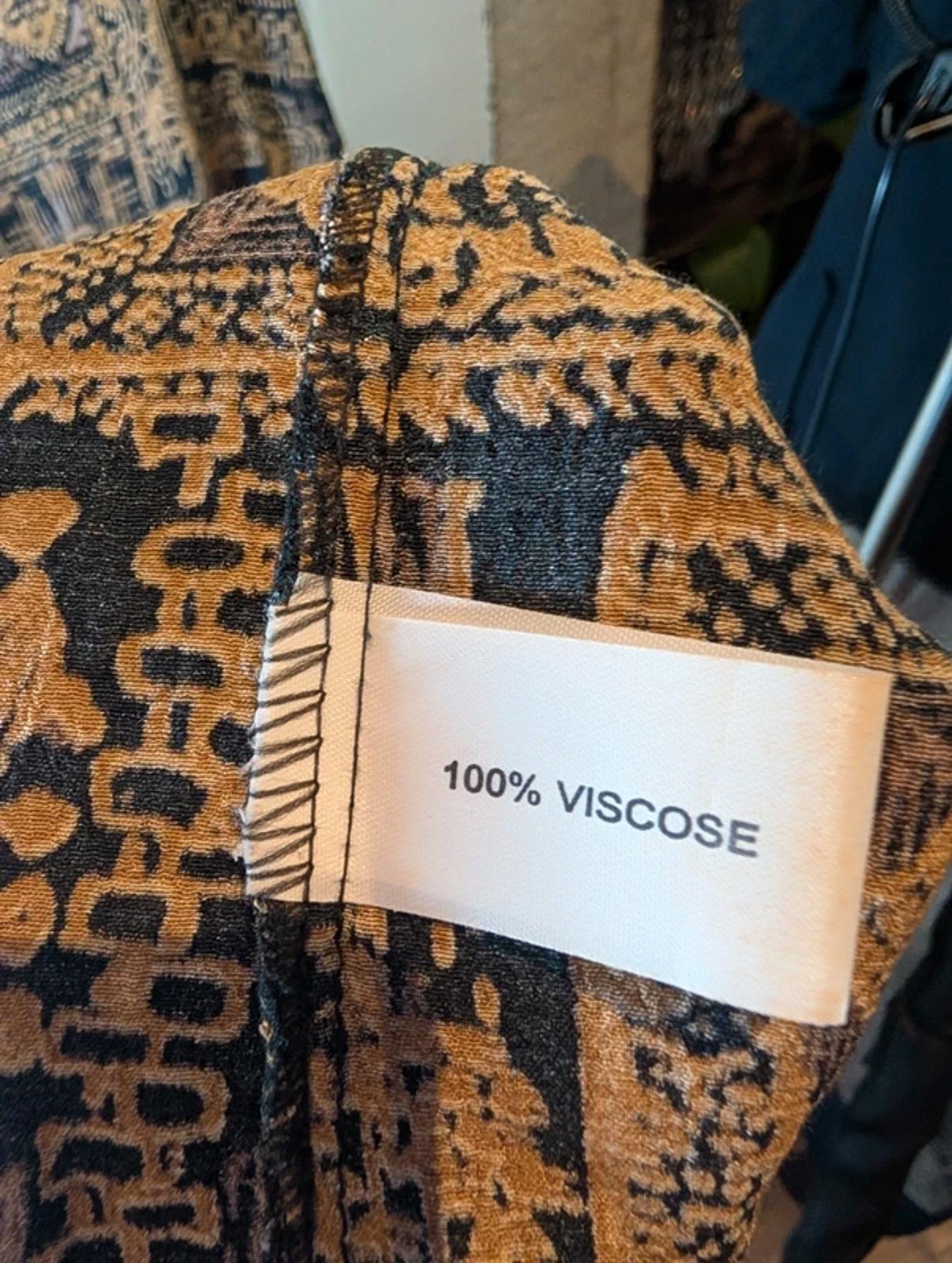 Instinct Vintage 90s Block Print Maxi Dress | Viscose | S