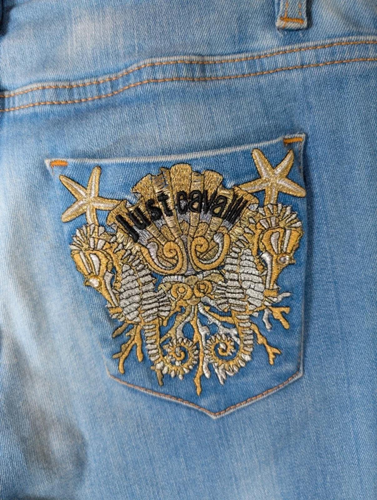 Just Cavalli Y2K Embroidered Skinny Jeans Low Rise Size 27