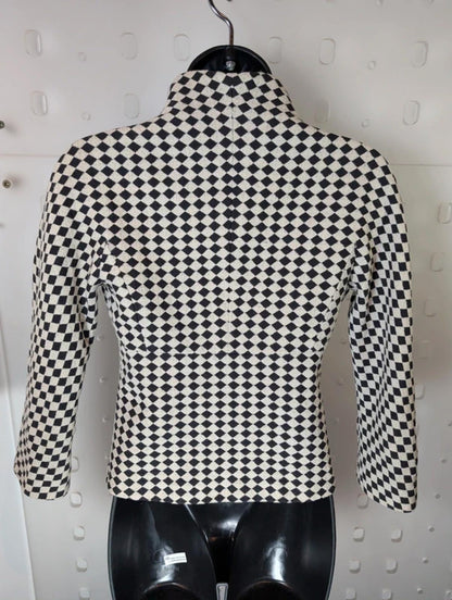 Pringle of Scotland Cropped Wool Blend Jacket UK 8 Petite Made in Italy Tailored