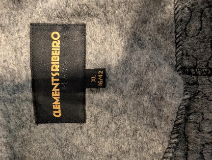 Clements Ribeiro Black – Sequin Wool Blend Jacket (XL / 16–42)