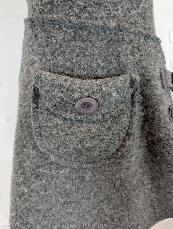 Joe Browns Grey Wool Blend Mini Pinafore Dress UK10 Made in Italy