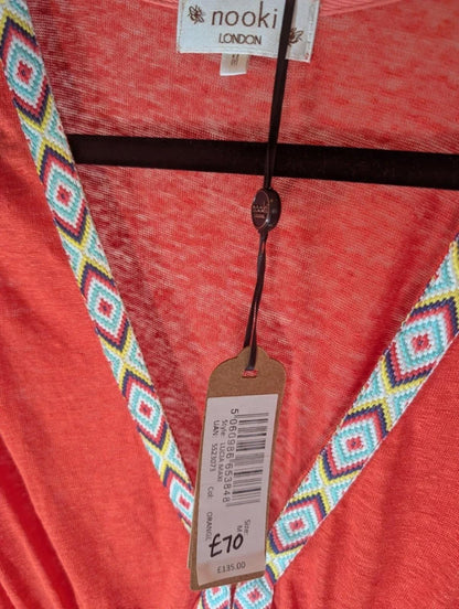 Nooki London Lucia Maxi Dress Size M - NWT 100% Flax Linen