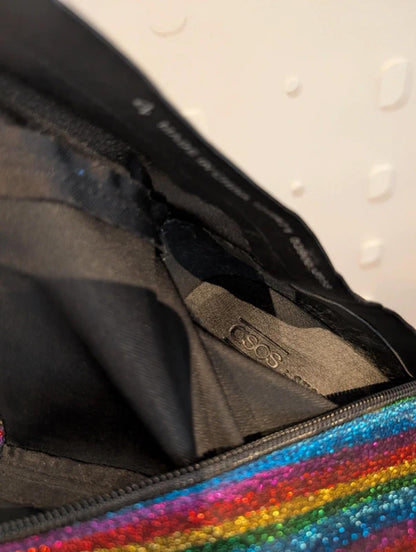 ASOS Bowie Rainbow Glitter Ankle Boots UK4 Festival Pride Party