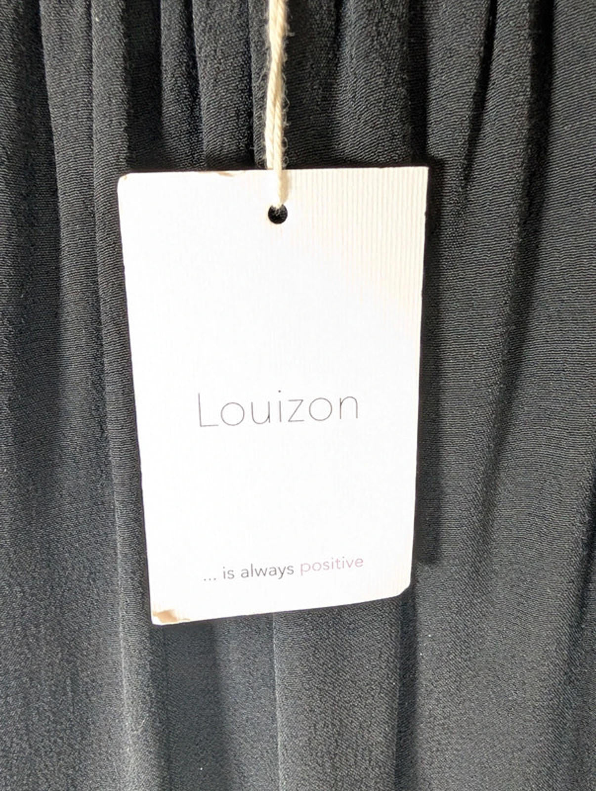 Elegant Louizon “Peejay” black faux wrap skirt UK14