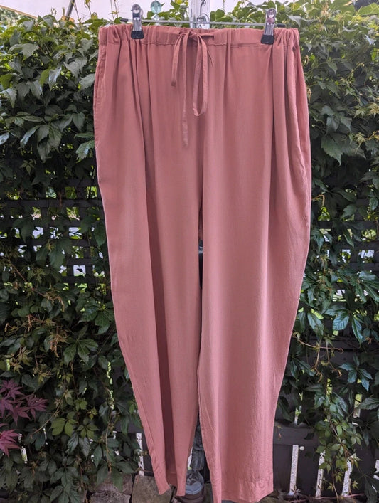 Next Directory Vintage Silk Trousers Terracotta UK8 Petite