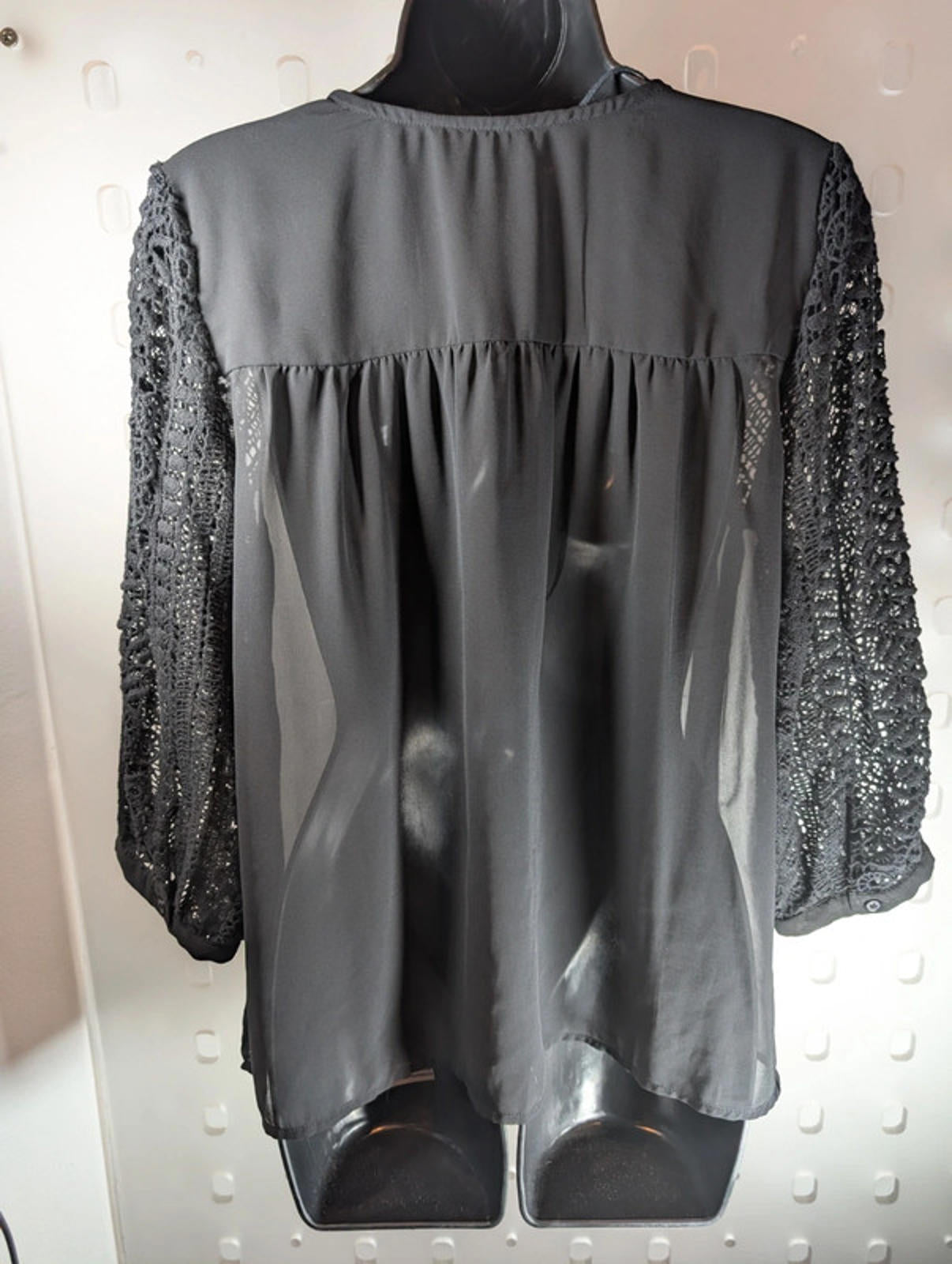Ichi black chiffon blouse – size S