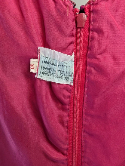 Vintage 70s Pink Floral Maxi Dress Flutter Sleeve Boho EU40