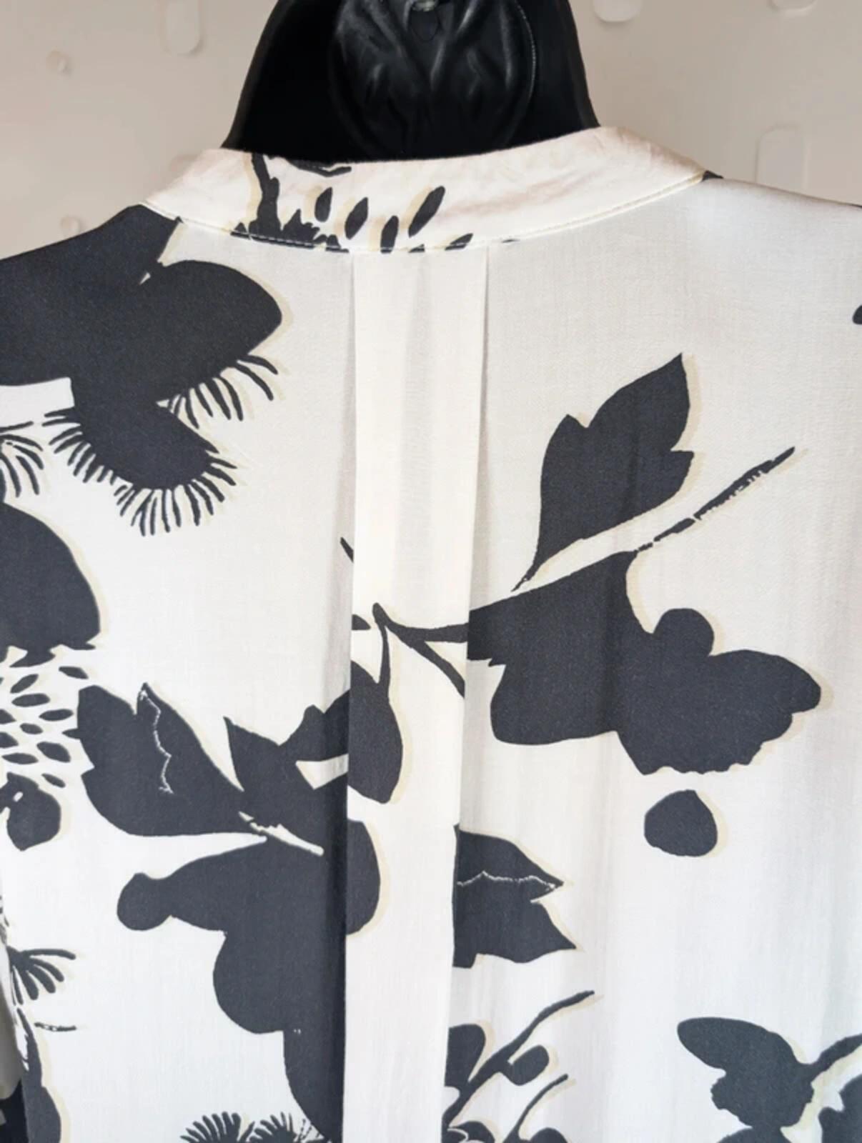 Sandwich Printed Shirt Dress Removable Tie Belt Size 40