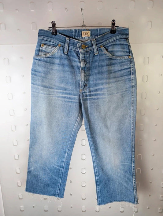 Lee vintage cropped raw hem jeans UK 10–12