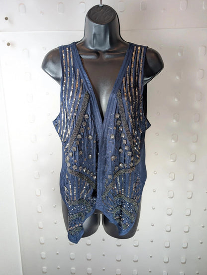 Anise beaded waistcoat – UK 14