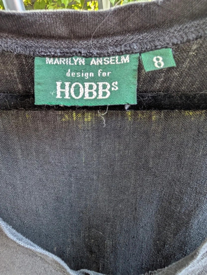 Vintage Marilyn Anselm for Hobbs Tabard Dress Black UK8