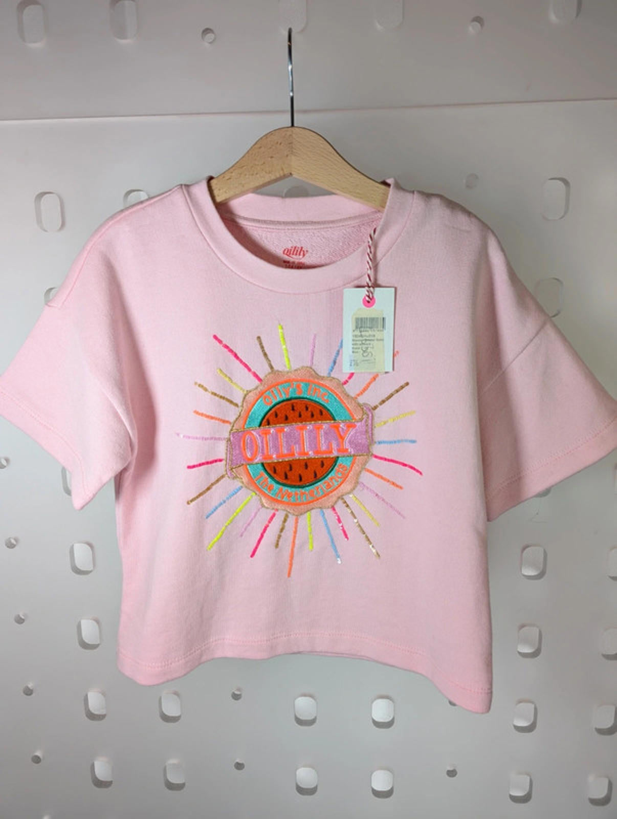 Oilily Hussle artwork short sleeve jersey top – age 4 – BNWT