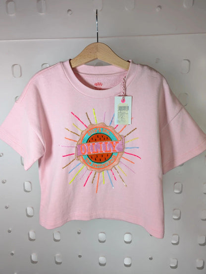 Oilily Hussle artwork short sleeve jersey top – age 4 – BNWT