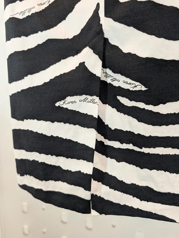Karen Millen Zebra Print Asymmetric Dress UK6