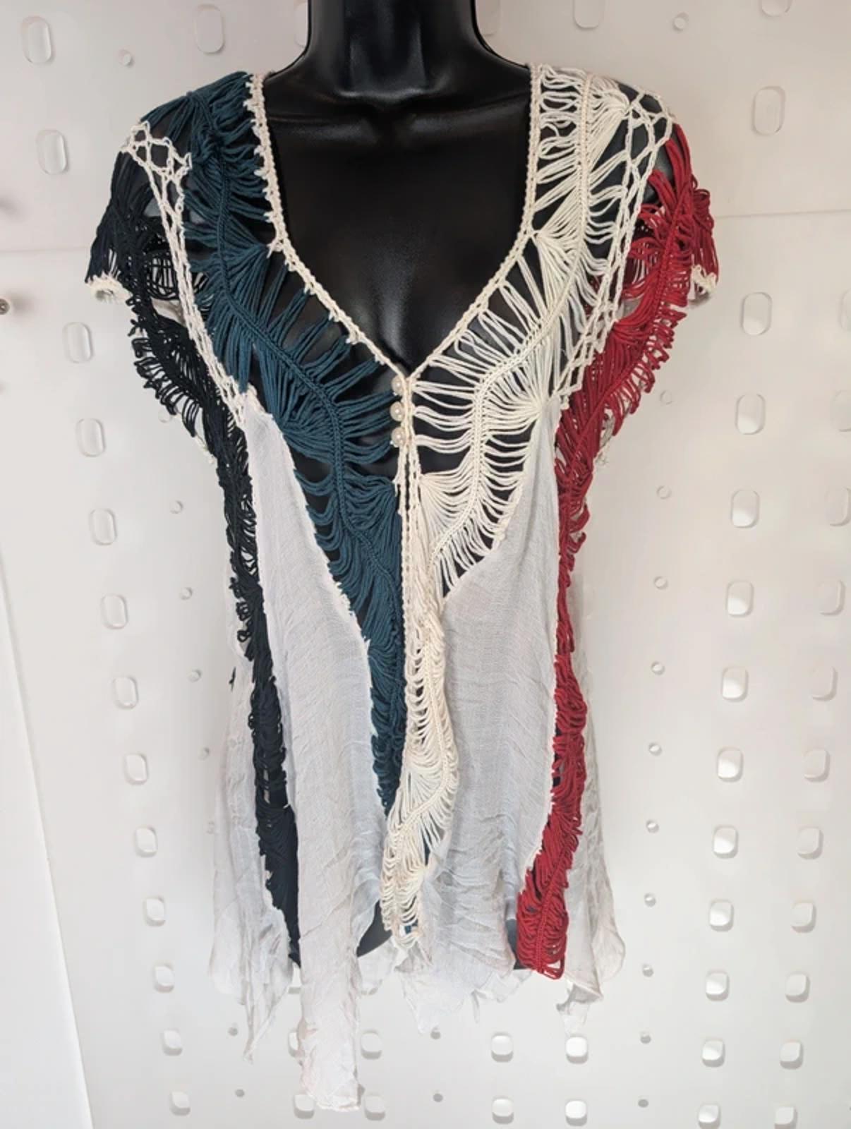 Crochet Boho Top Size 10/12