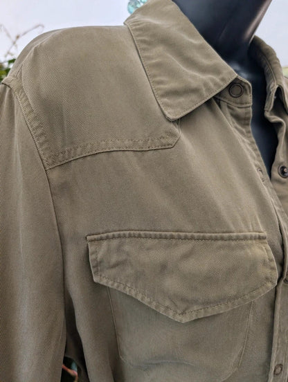 Autograph Tencel Lyocell Utility Jacket Khaki UK12