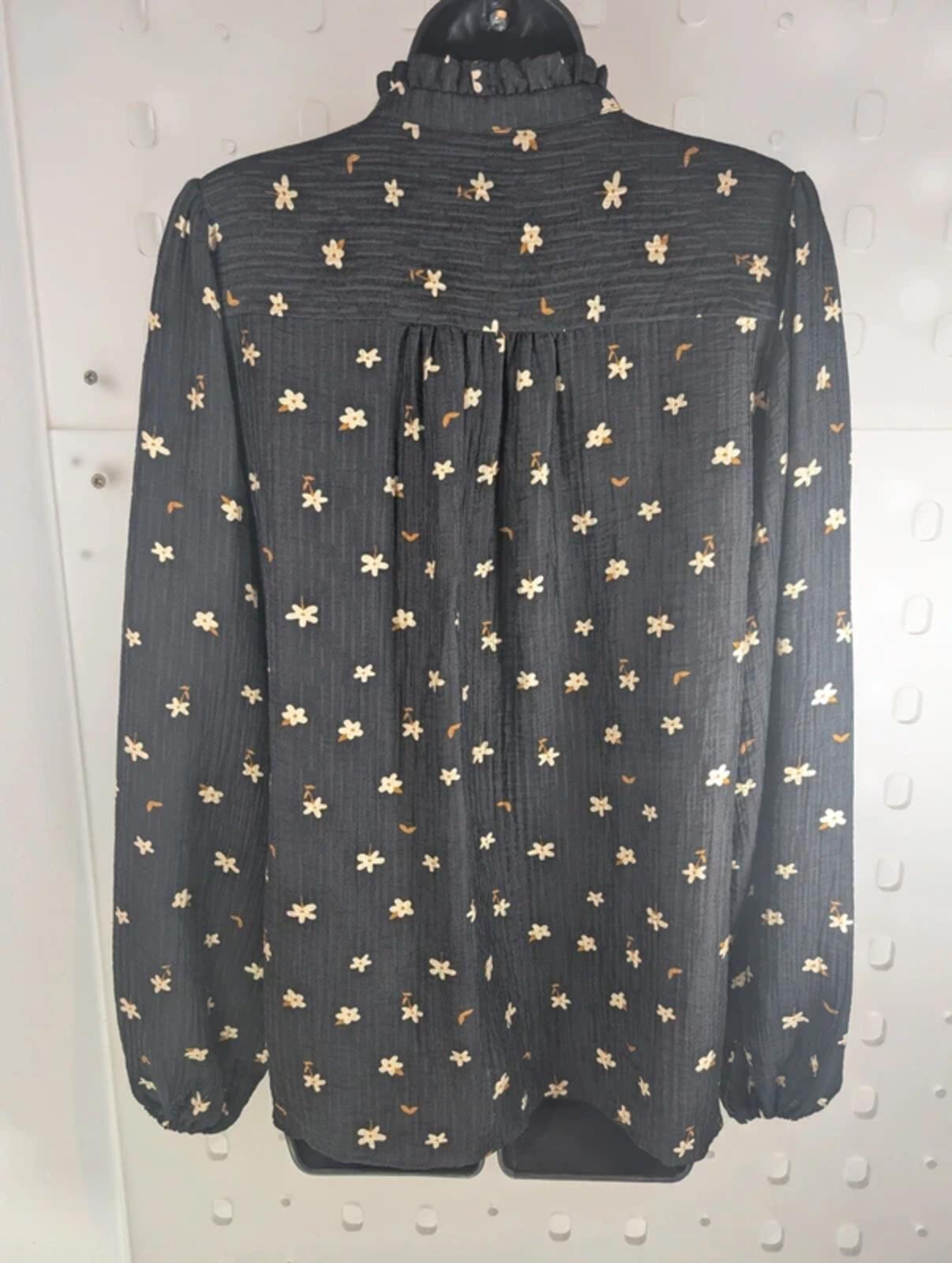 Soya Concept Floral Blouse Eco Vero Lyocell Black Medium