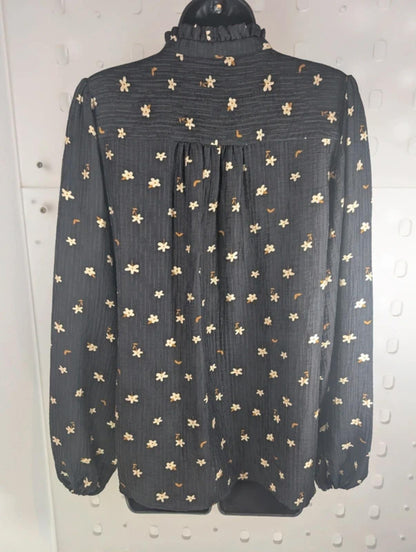 Soya Concept Floral Blouse Eco Vero Lyocell Black Medium