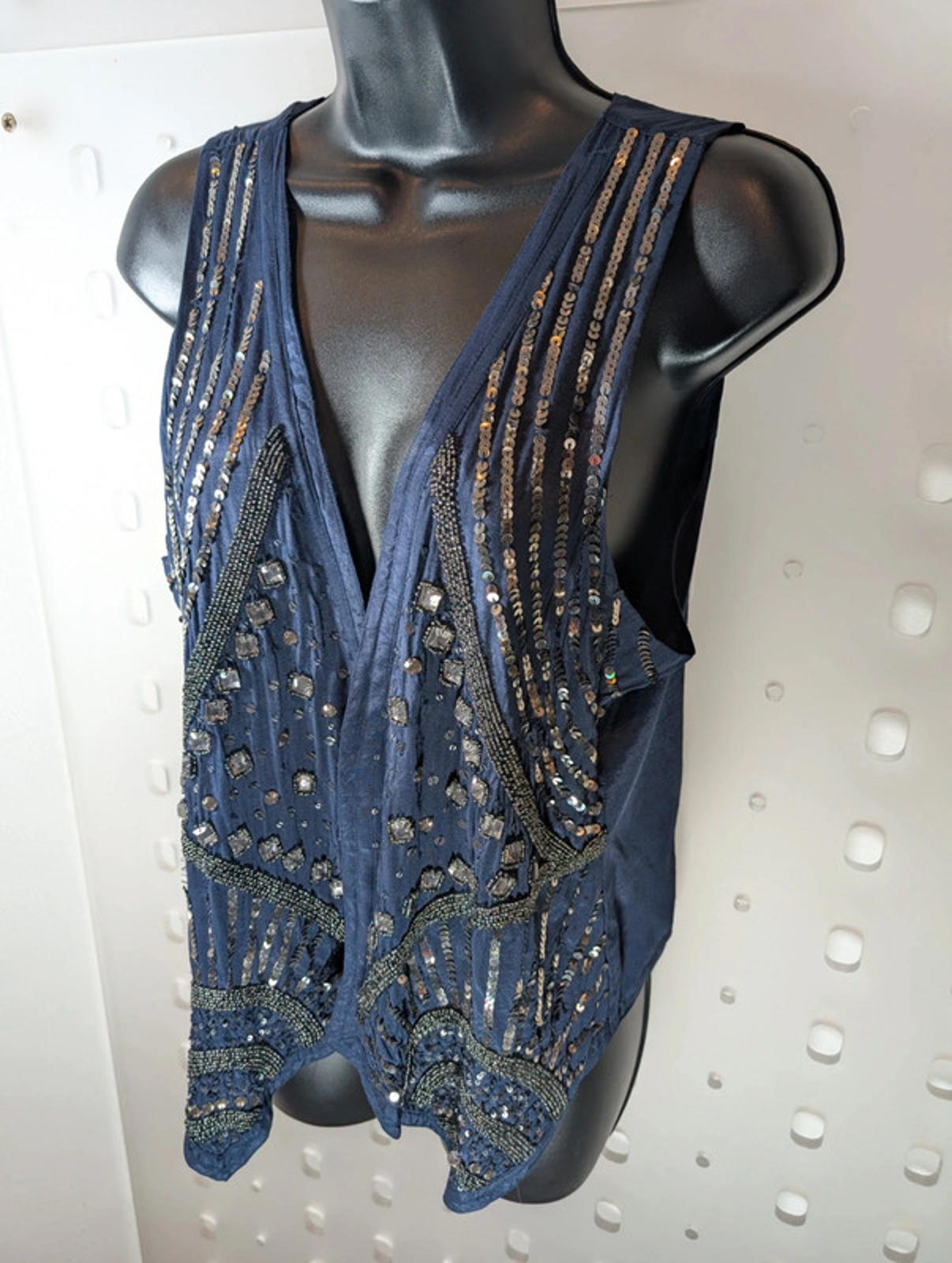 Anise beaded waistcoat – UK 14