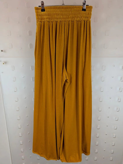 Onjenu Mustard Velvet High Waisted Culottes UK8 Made in France