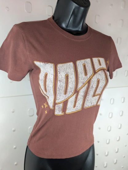 Urban Outfitters Good Luck Graphic T-Shirt Brown XS